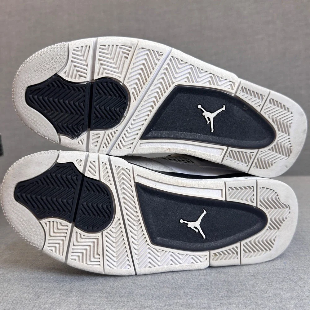 Air Jordan 4 Retro Military Black White Grey Sneakers DH6927-111 Mens Size 8
